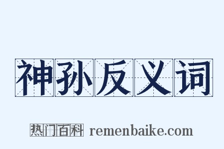 神孙反义词是什么意思的图片